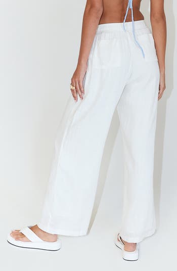 Louis Cotton & Linen Wide Leg Pants