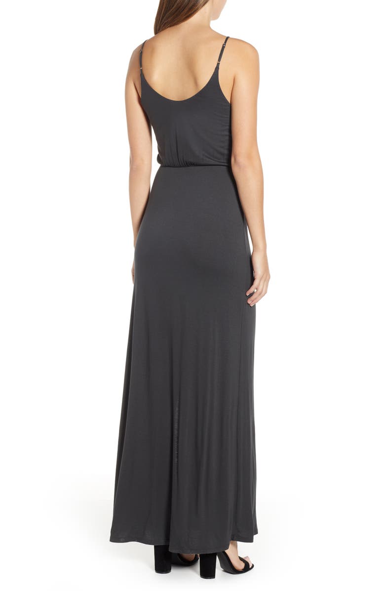 All in Favor Surplice Neck Knit Maxi Dress, Alternate, color,