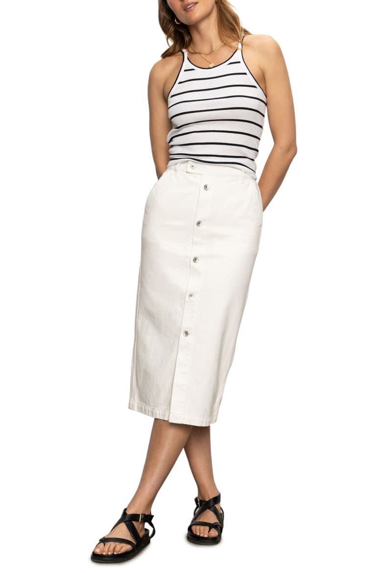 Carrier Denim Pencil Skirt, Alternate, color, BLEACHED WHITE