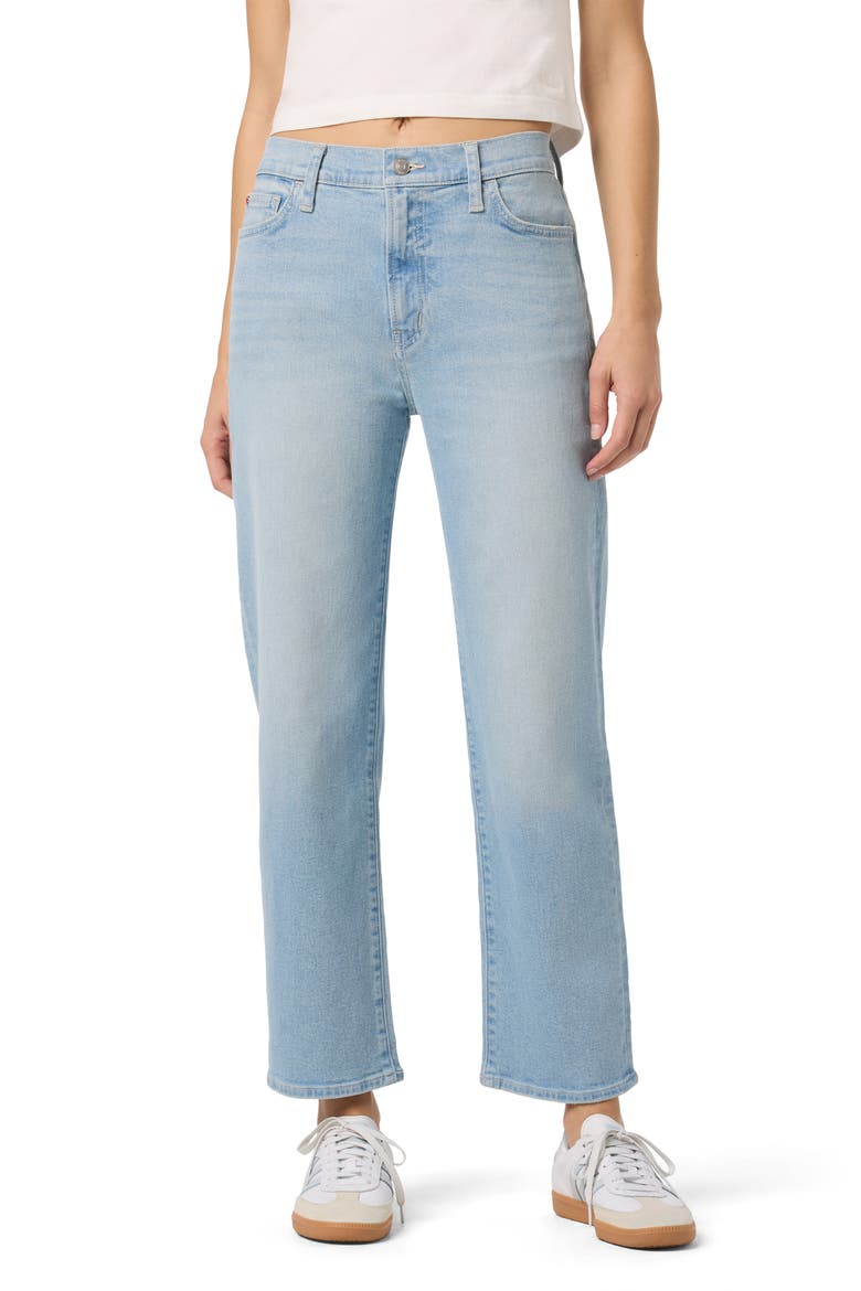 Noa High Waist Ankle Straight Leg Jeans, Main, color, CERDANYA