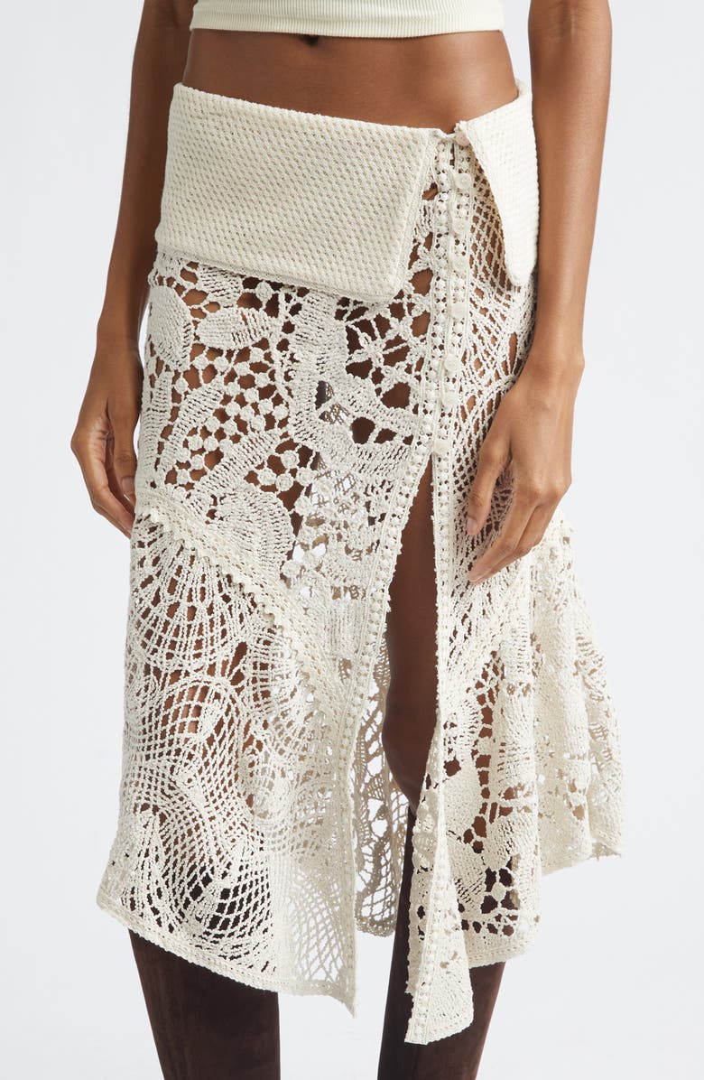 Siedrés Rita Lace Cover-Up Skirt, Alternate, color, Ecru