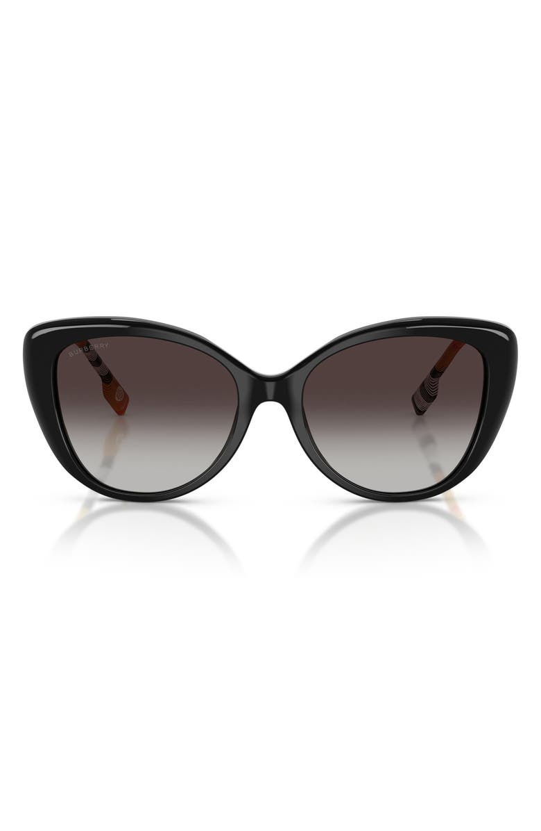 Burberry 54mm Gradient Cat Eye Sunglasses, Main, color, Black/ Grey Gradient