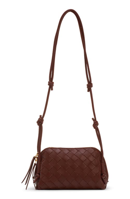 Bottega Veneta Mini Concert Intrecciato Leather Crossbody Bag In 2504 Sapele-gold