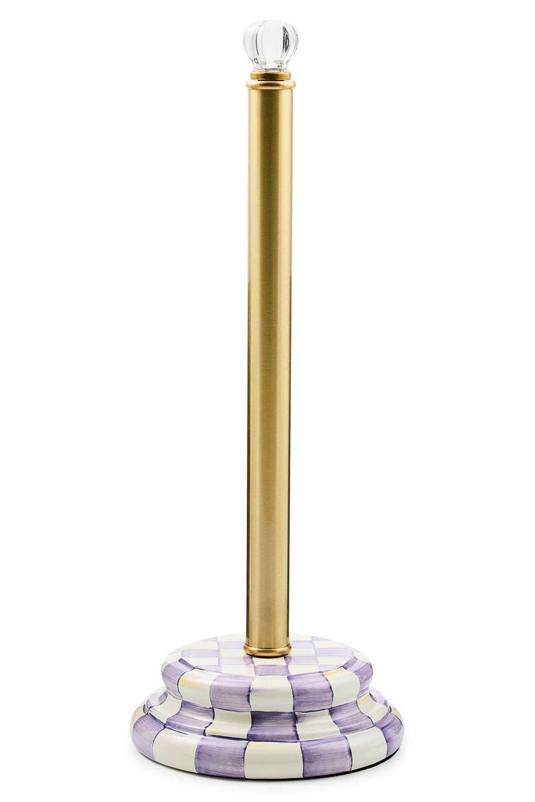 Violet Check Toilet Tissue Holder, Main, color, VIOLET