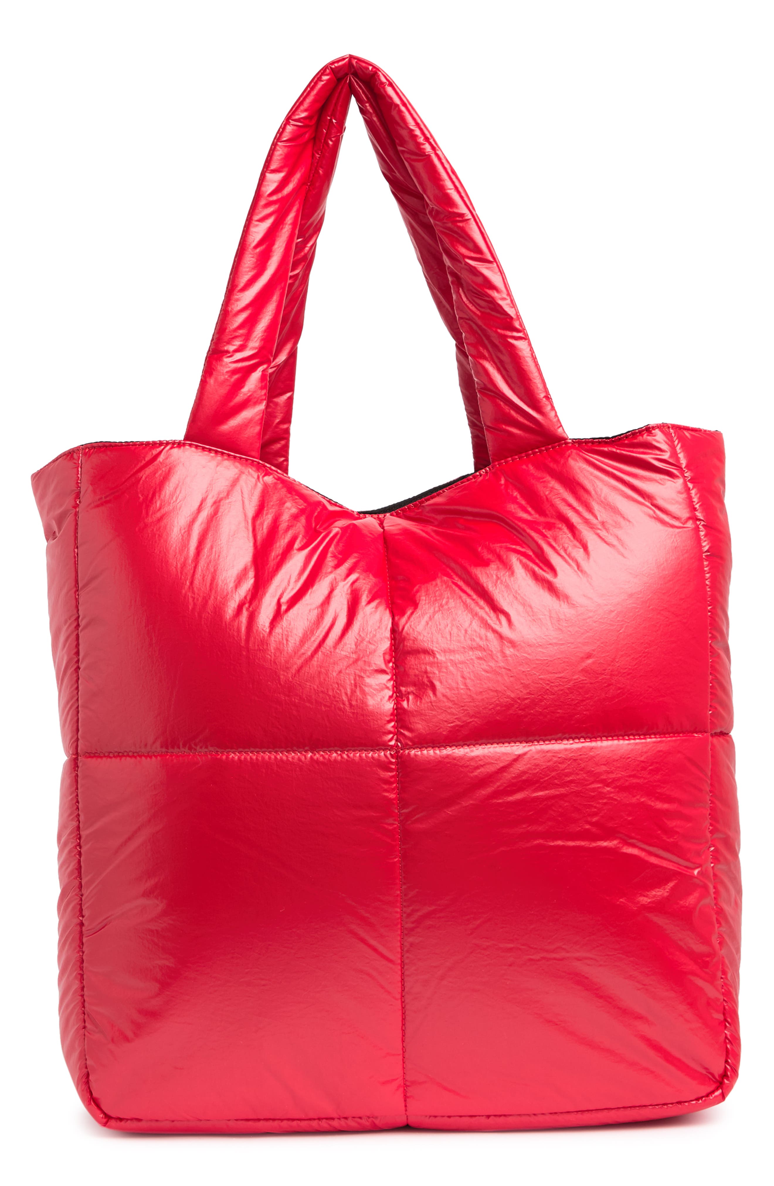 Circus by Sam Edelman Gwen Quilted Puffer Tote Bag, Alternate, color, FIREY RED