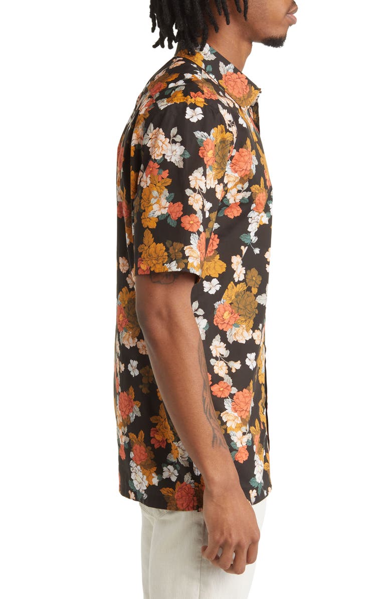 Good Man Brand Big On-Point Short Sleeve Organic Cotton Button-Up Shirt, Alternate, color,