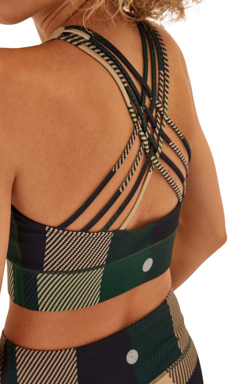 Threads 4 Thought Strappy Colorblock Sports Bra In Green