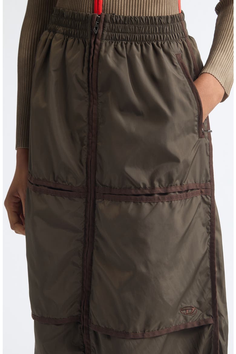O-Hyton Maxi Skirt, Alternate, color, BROWN