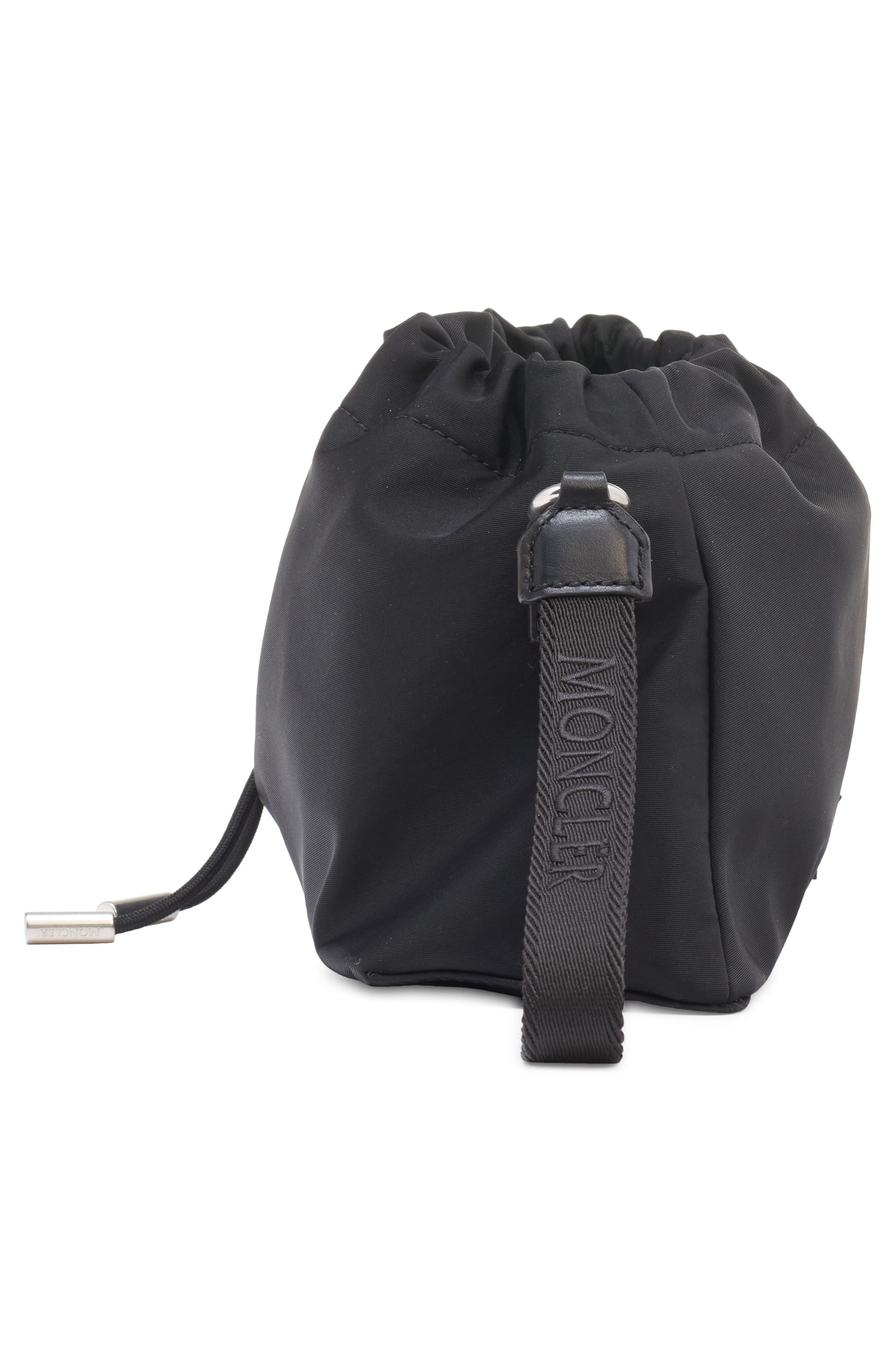Moncler Trick Nylon Pouch, Alternate, color, Black