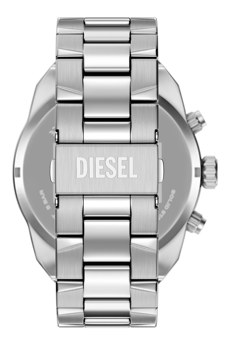 Spiked Chronograph Bracelet Watch, 49mm, Alternate, color, BLACK/ SILVER