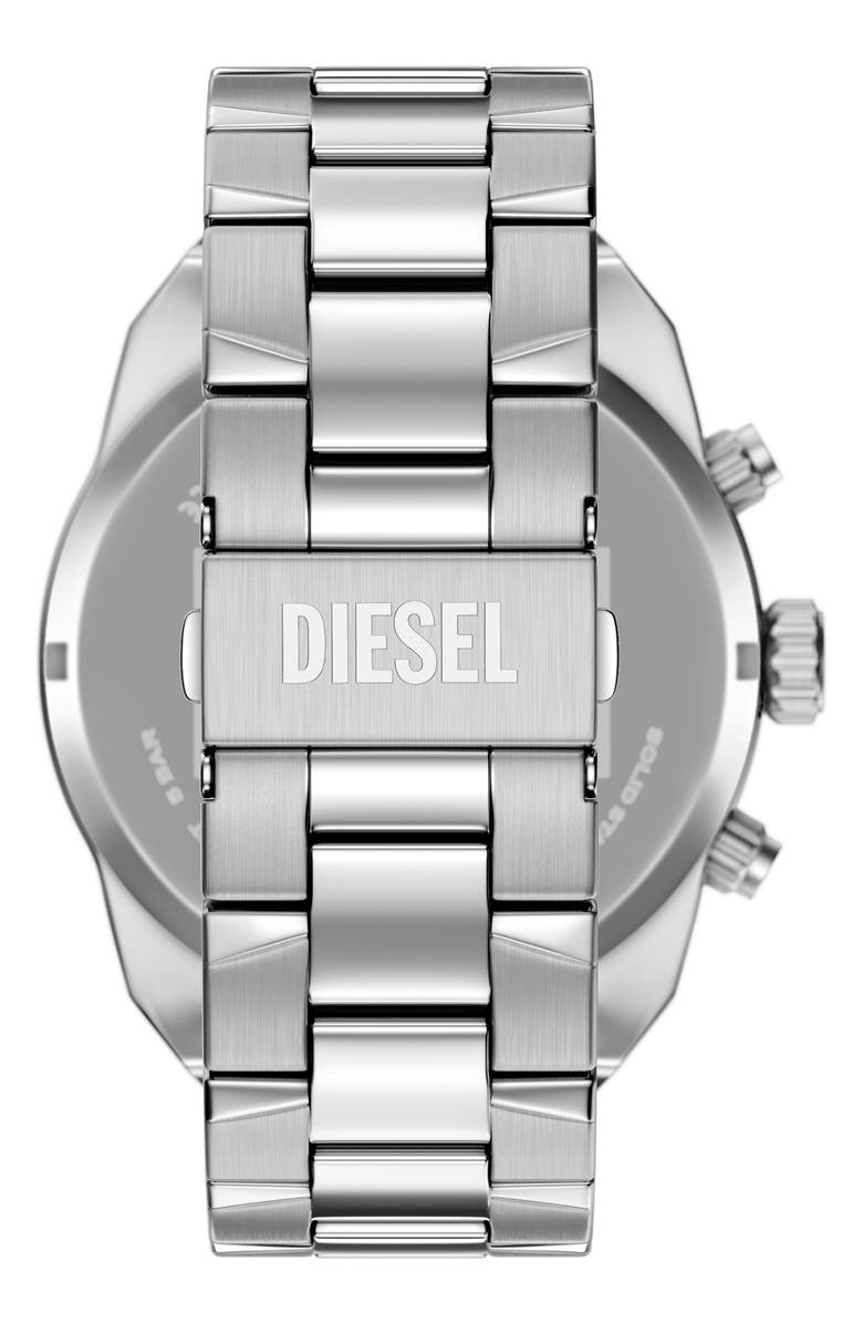 DIESEL<sup>®</sup> Spiked Chronograph Bracelet Watch, 49mm, Alternate, color, Black/ Silver