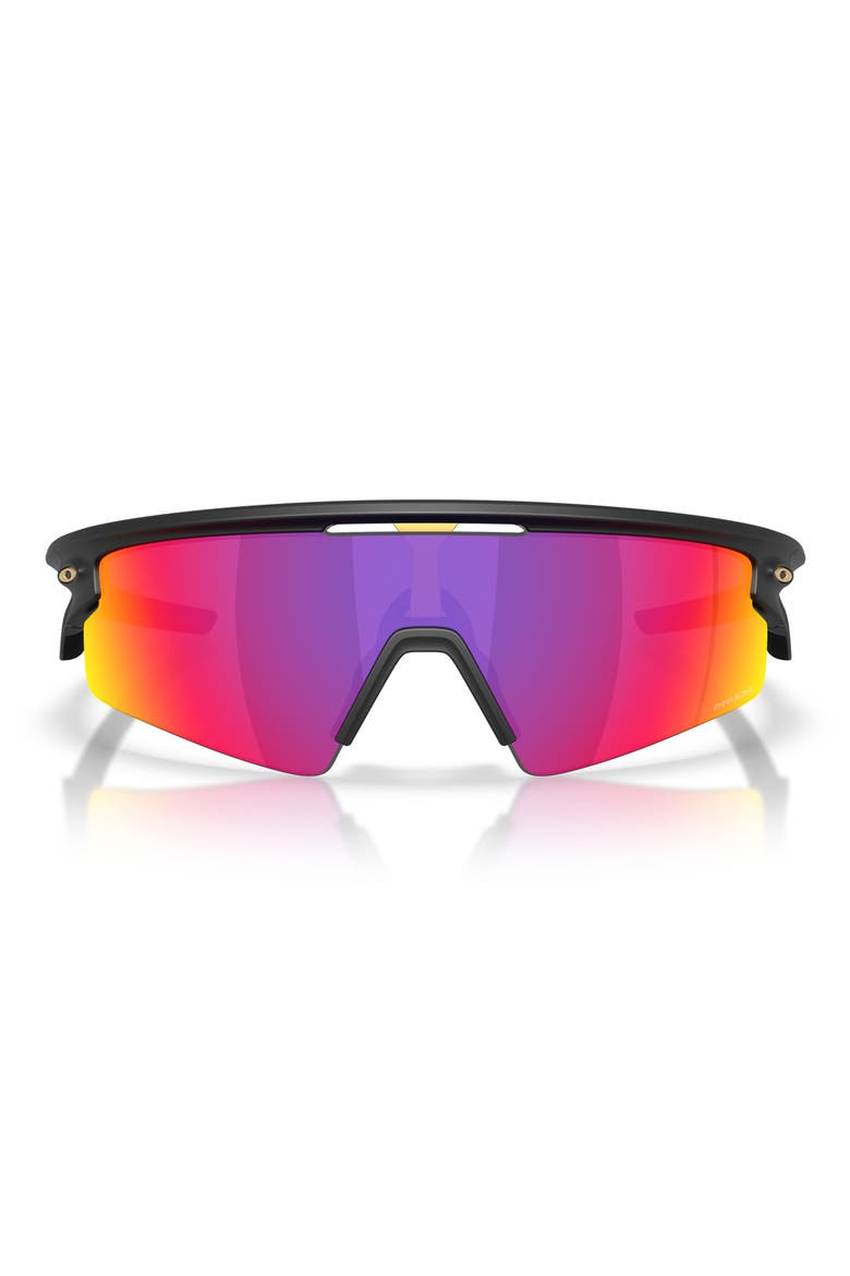 Gender Inclusive Sphaera Strike 37mm Shield Sunglasses, Main, color, MATTE BLACK / PRIZM ROAD