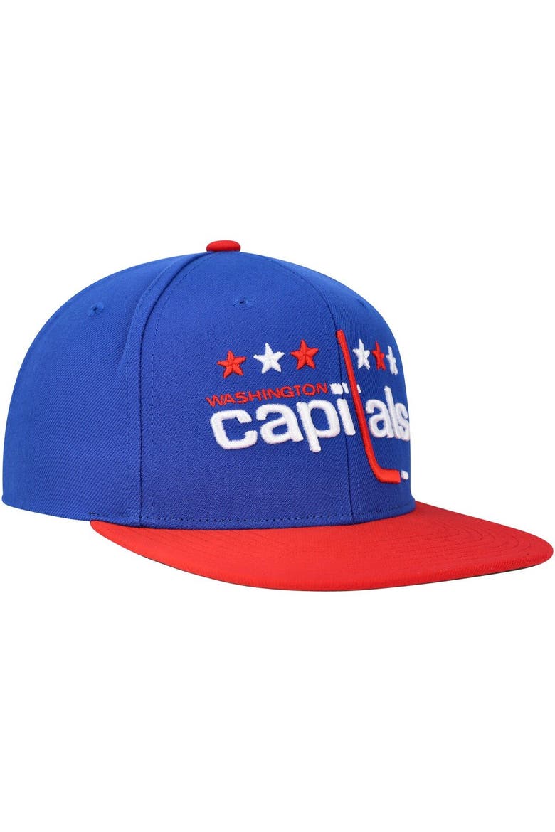Men's Mitchell & Ness Blue Washington Capitals Core Team Ground 2.0 Snapback Hat, Alternate, color, Blue