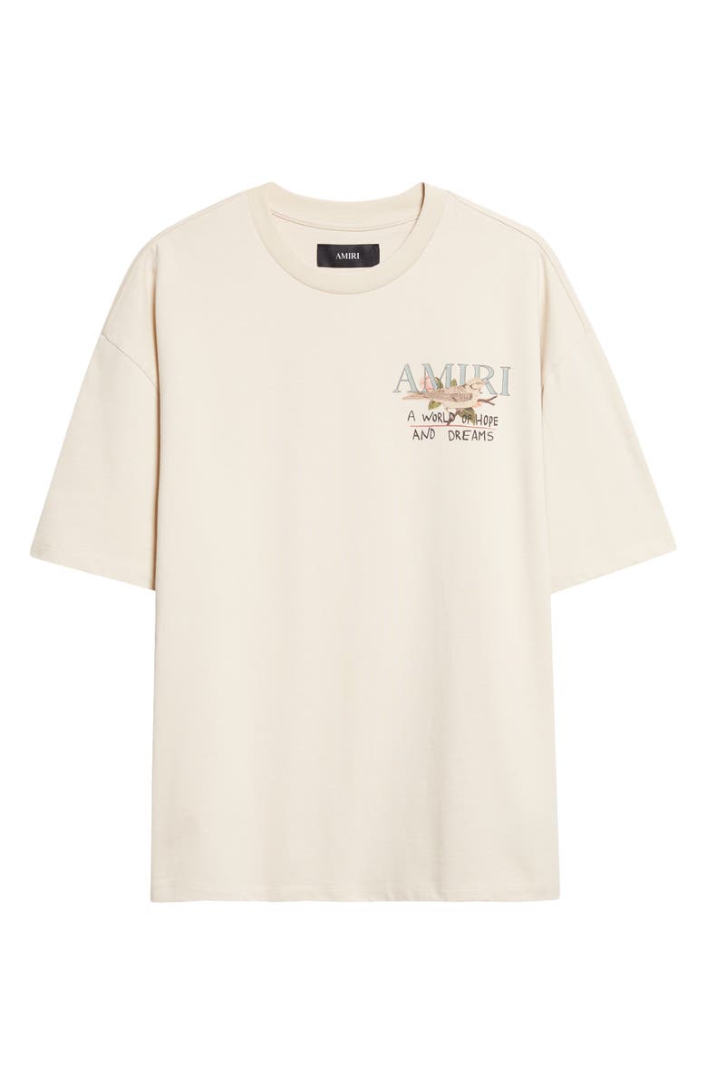 AMIRI Hope & Dreams Oversize Graphic T-Shirt, Main, color, Alabaster Archived