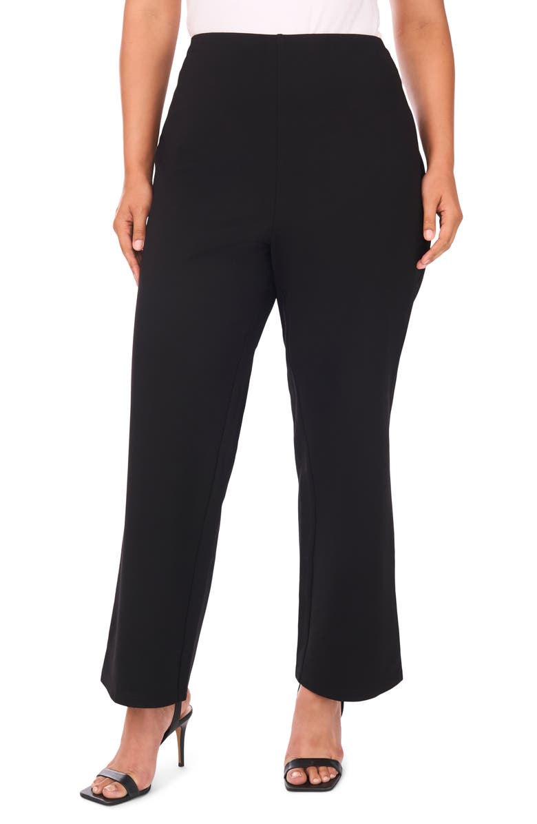Halogen<sup>®</sup> High Waist Straight Leg Pants, Main, color, Rich Black