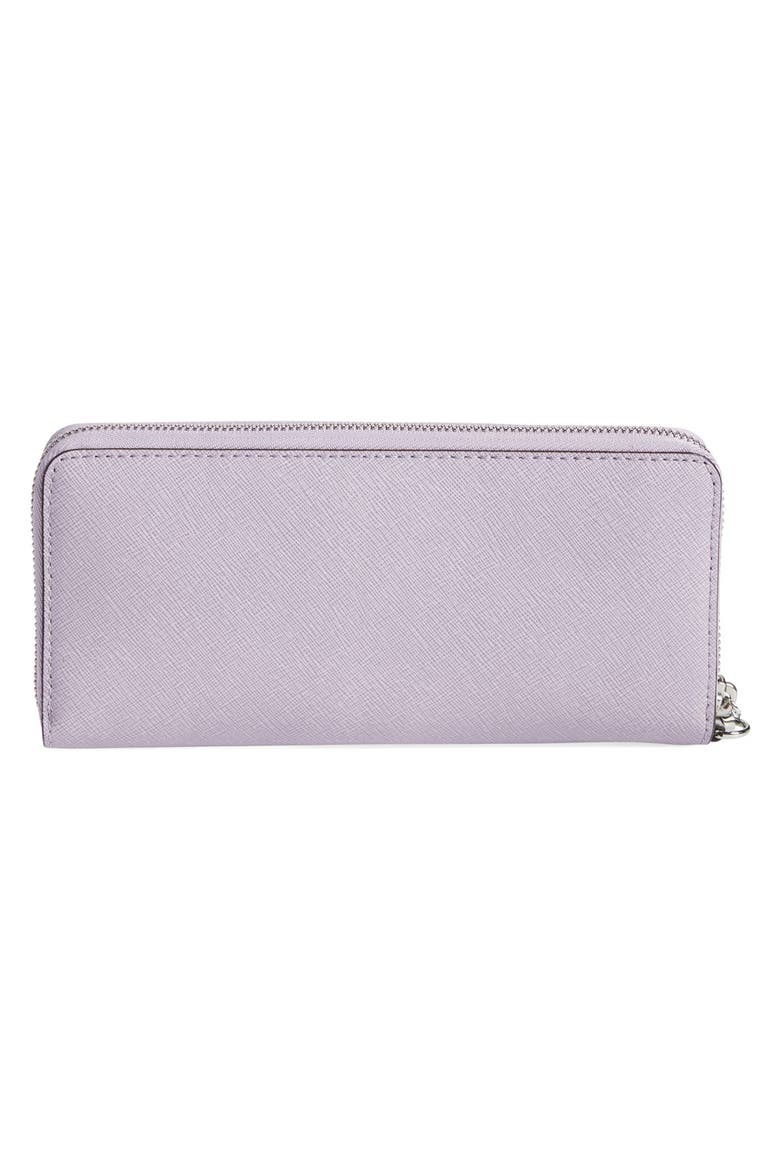 'Jet Set' Travel Wallet, Alternate, color, LILAC/ SILVER