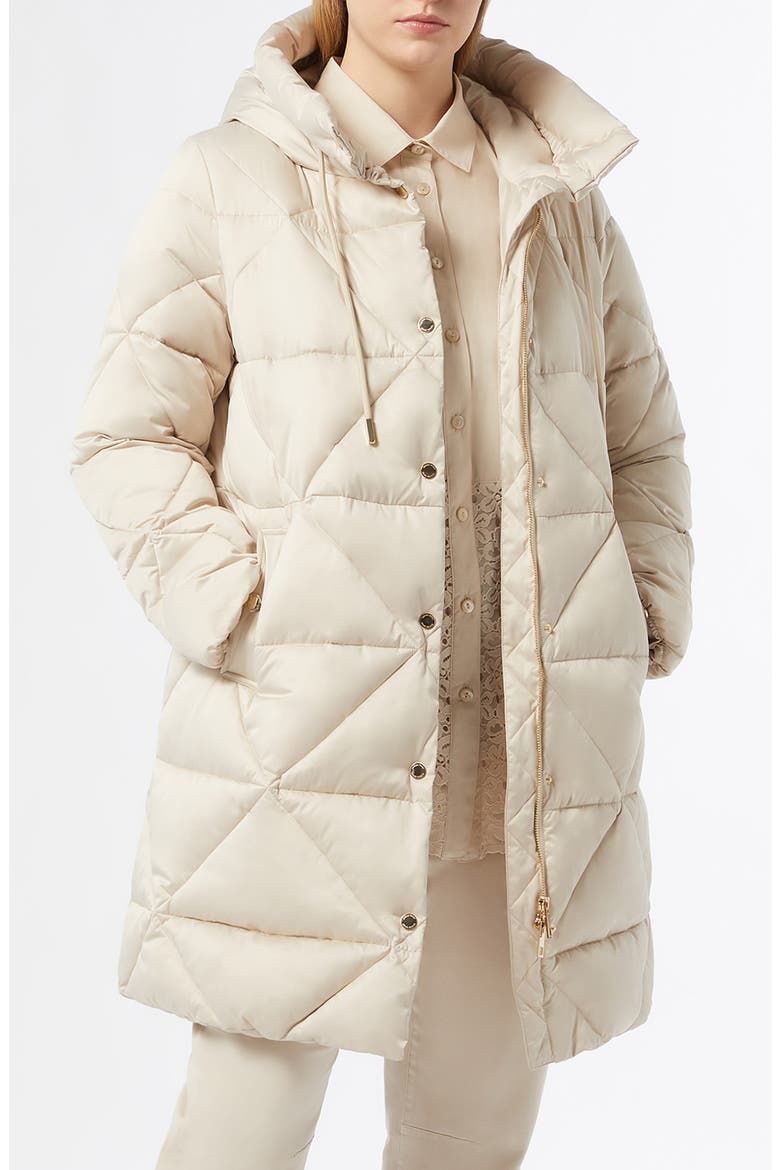 Kirsch Hooded Quilted Coat, Main, color, IVORY