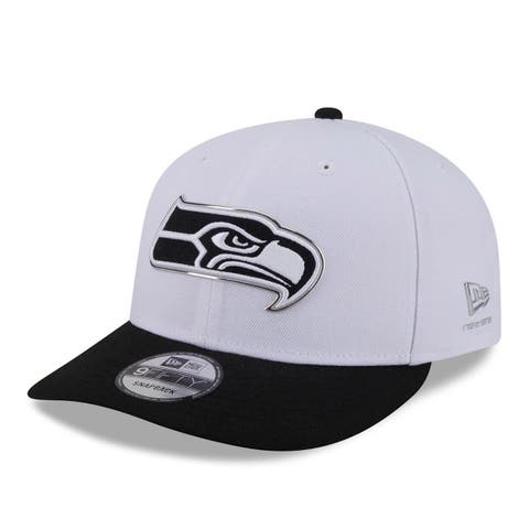 Men's New Era  White/Black Seattle Seahawks 2026 NFL Draft Pre-Curved 9FIFTY Snapback Hat