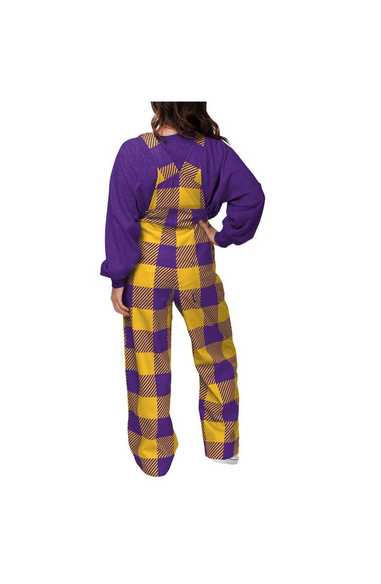 FOCO Women's FOCO Purple Minnesota Vikings Big Logo Plaid Overalls, Alternate, color,