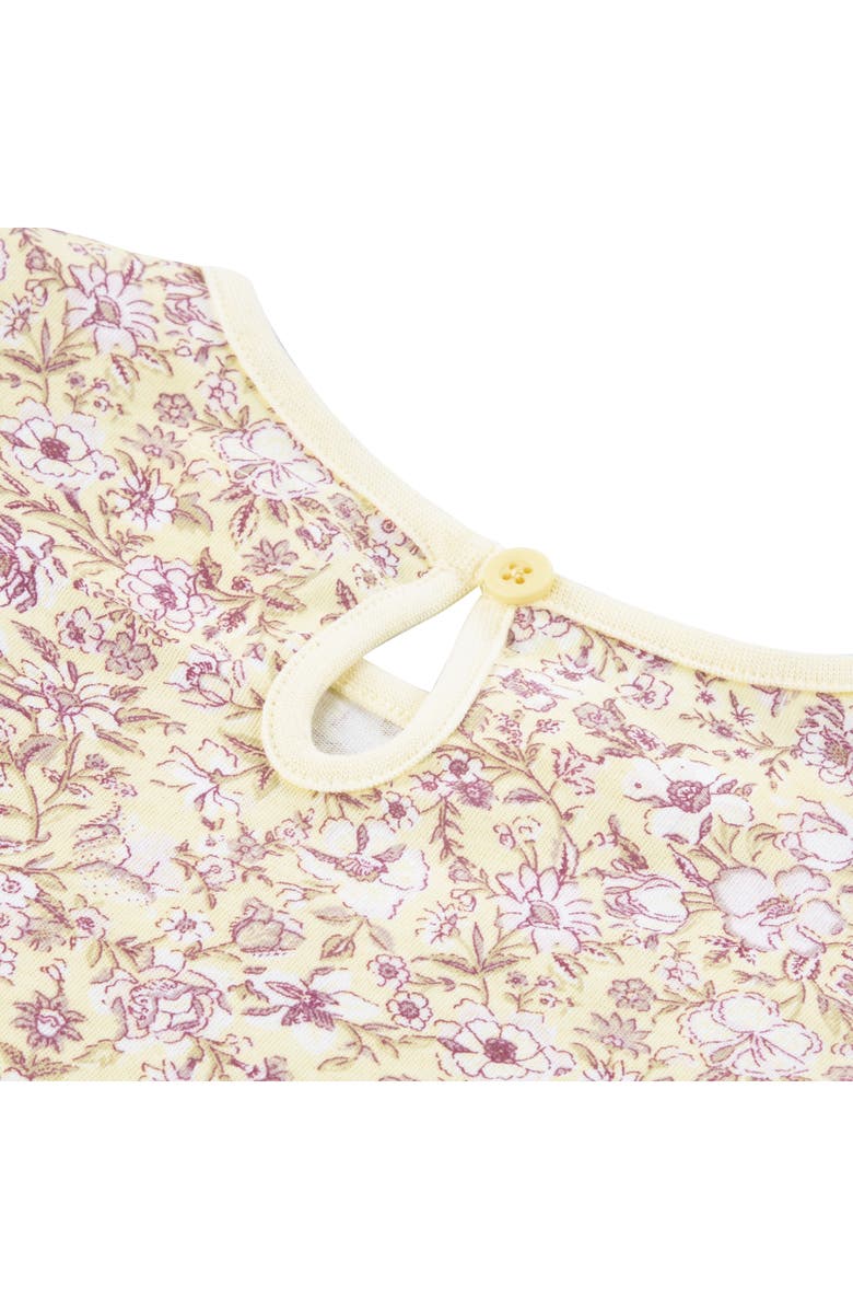 Levi's Kids' Pinafore Denim Overall Dress & T-Shirt Set, Alternate, color, Anise Flower