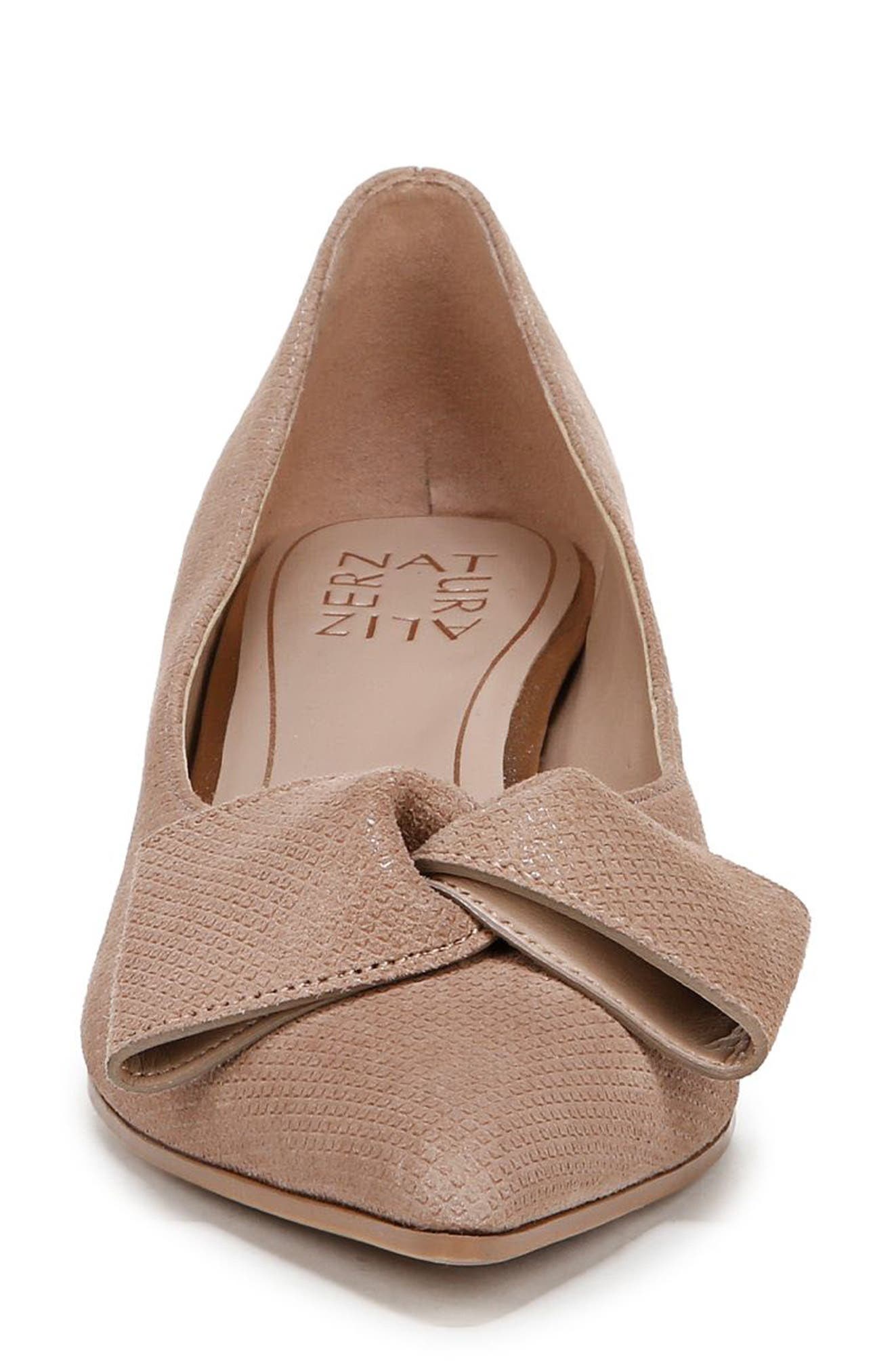 Mavis Bow Pointed Toe Pump, Alternate, color, TAUPE