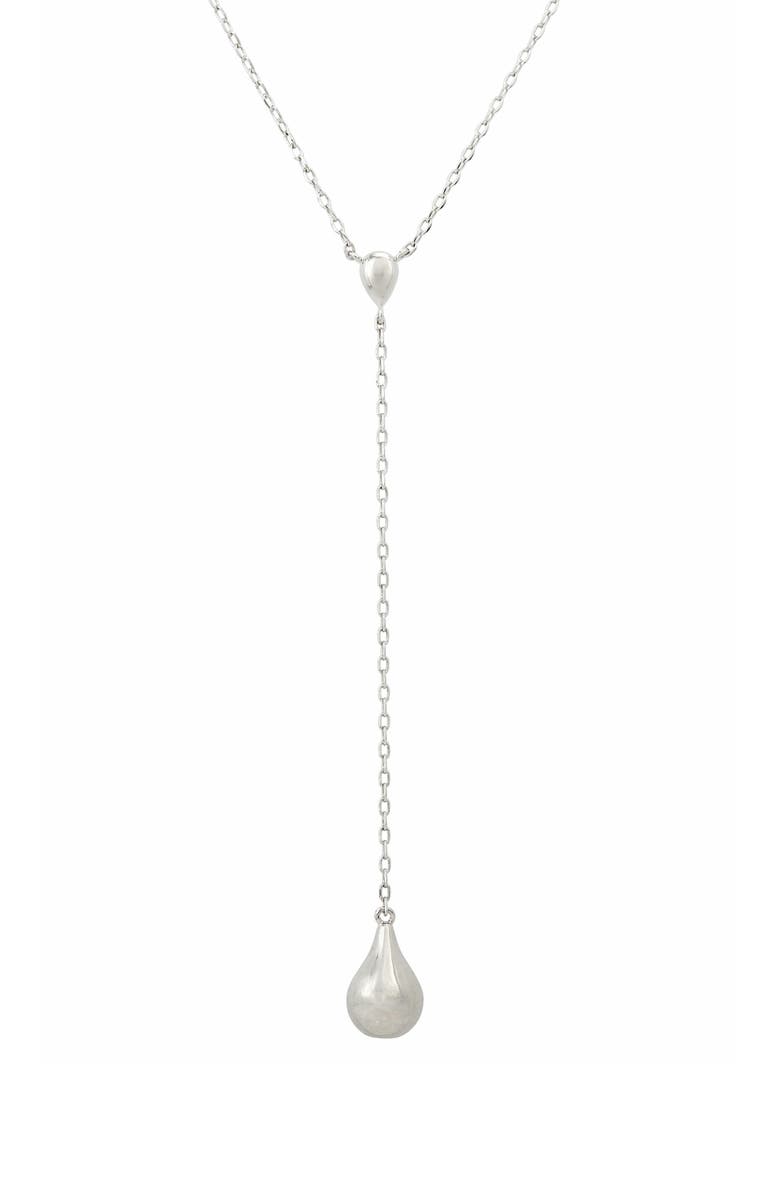 SAVVY CIE JEWELS Teardrop Y-Necklace, Main, color, White