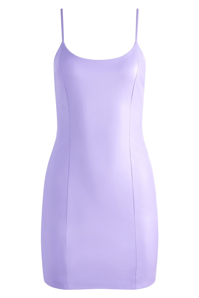 Nelle Faux Leather Body-Con Minidress, Alternate, color, LAVENDER