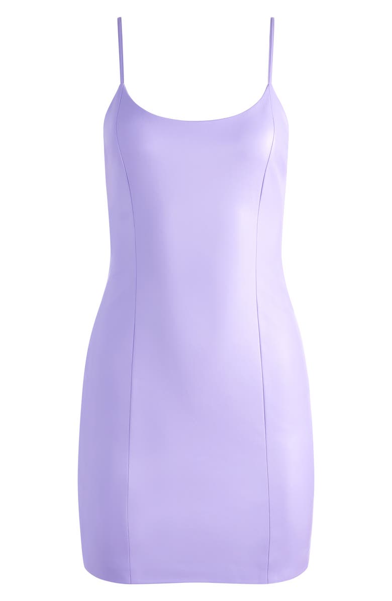 Alice + Olivia Nelle Faux Leather Body-Con Minidress, Alternate, color, 