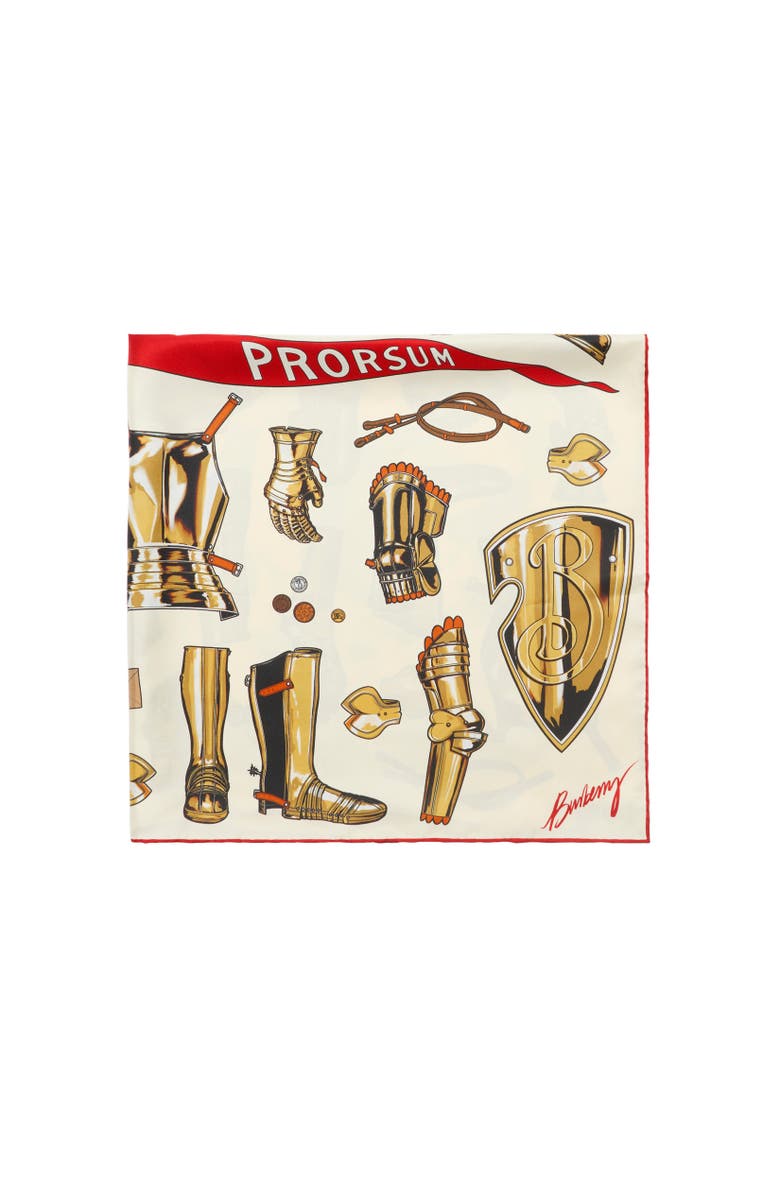 Burberry Knight Armour  Silk Scarf, Alternate, color, Cotton