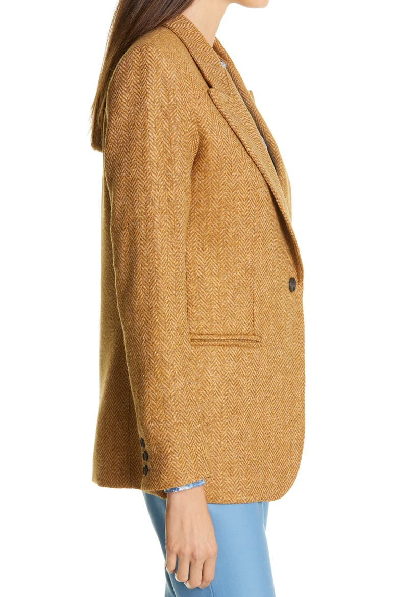 '90s Blazer, Alternate, color, TOFFEE HERRINGBONE