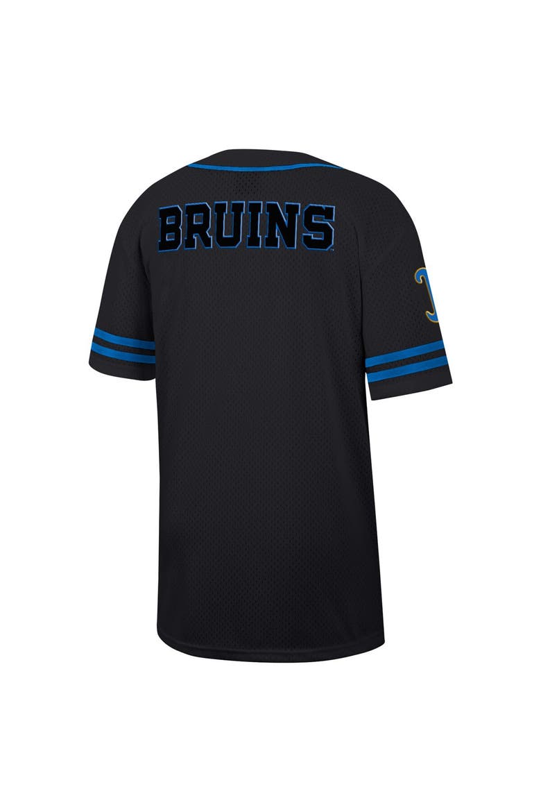 Men's Colosseum Black UCLA Bruins Free Spirited Mesh Button-Up Baseball Jersey, Alternate, color, Black