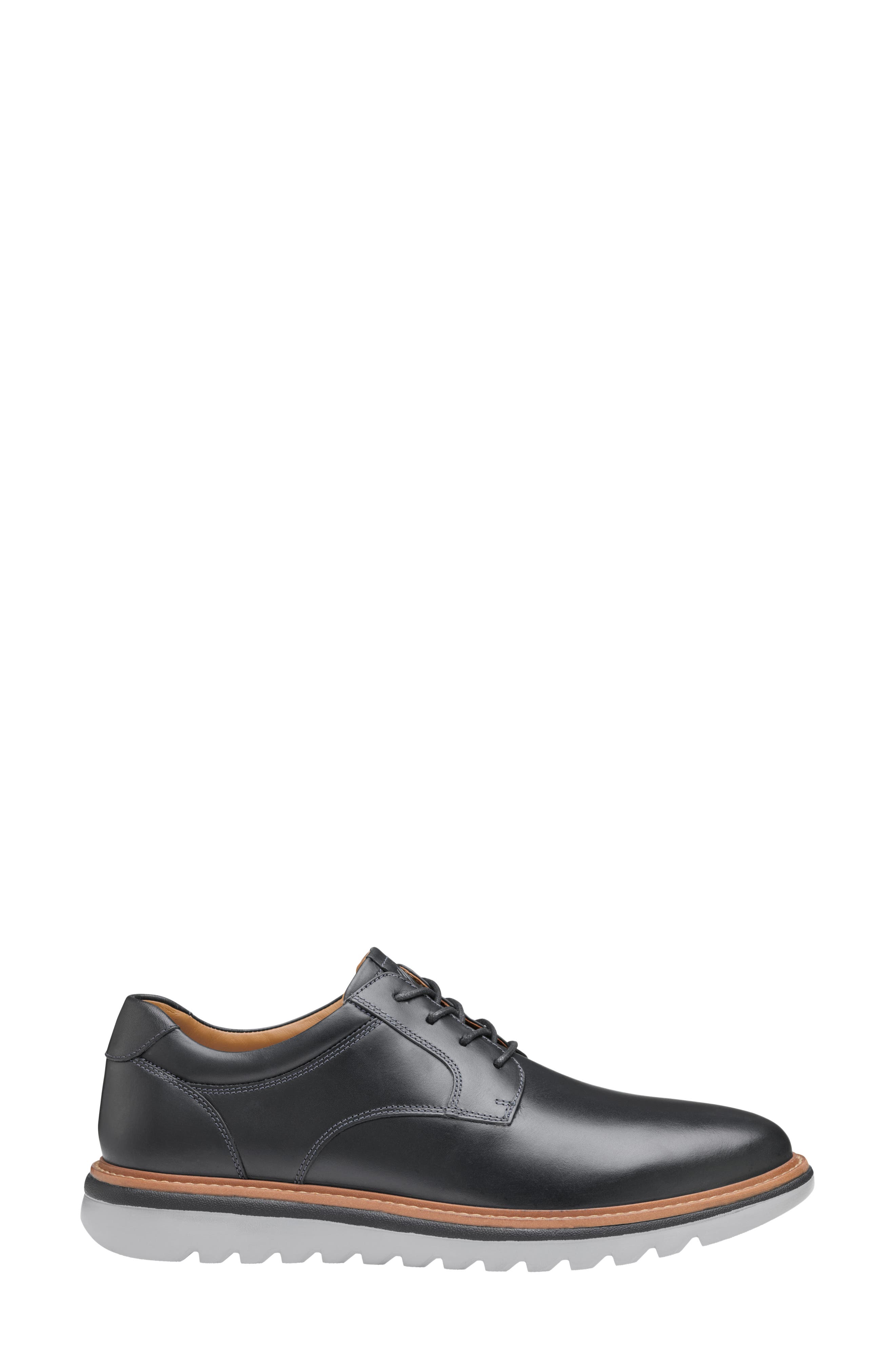 Johnston & Murphy Braydon Plain Toe Derby, Alternate, color, Black Full Grain