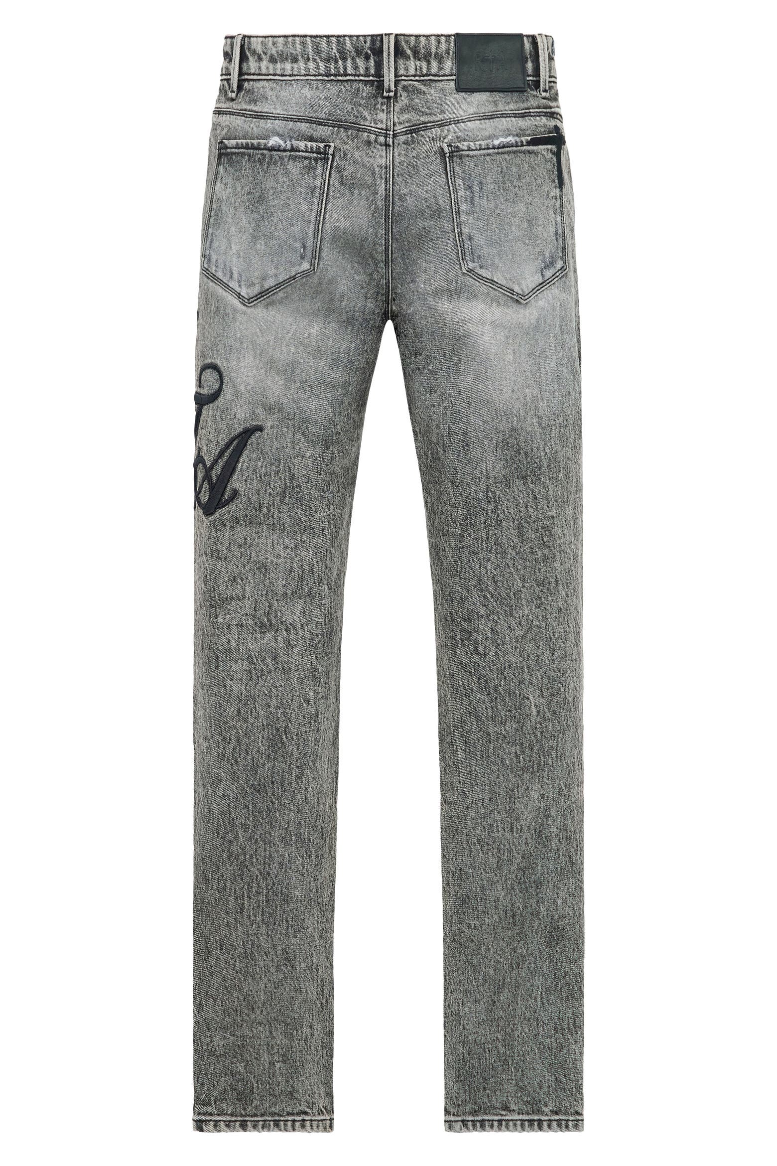 Cursive Study Notes RtA Bryant Embroidered Skinny Jeans (Men) | Nordstrom
