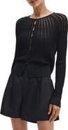 rag & bone Aubrey Open Knit Semi Sheer Cardigan