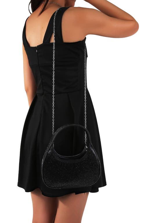 Berness Rhinestone Circle Bag In Black