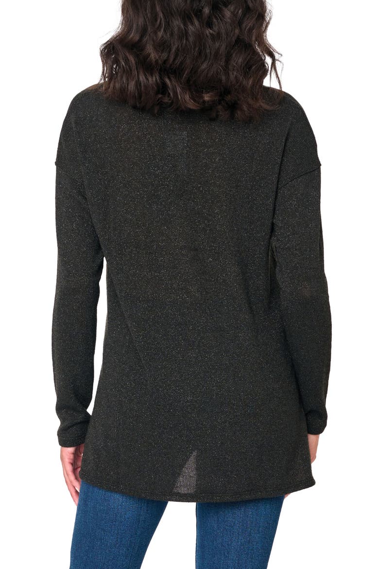 V-Neck High-Low Tunic, Alternate, color, BLACK