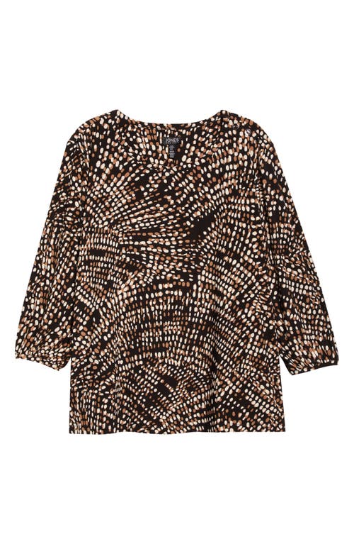 Jones New York Scattered Dot Top In Black