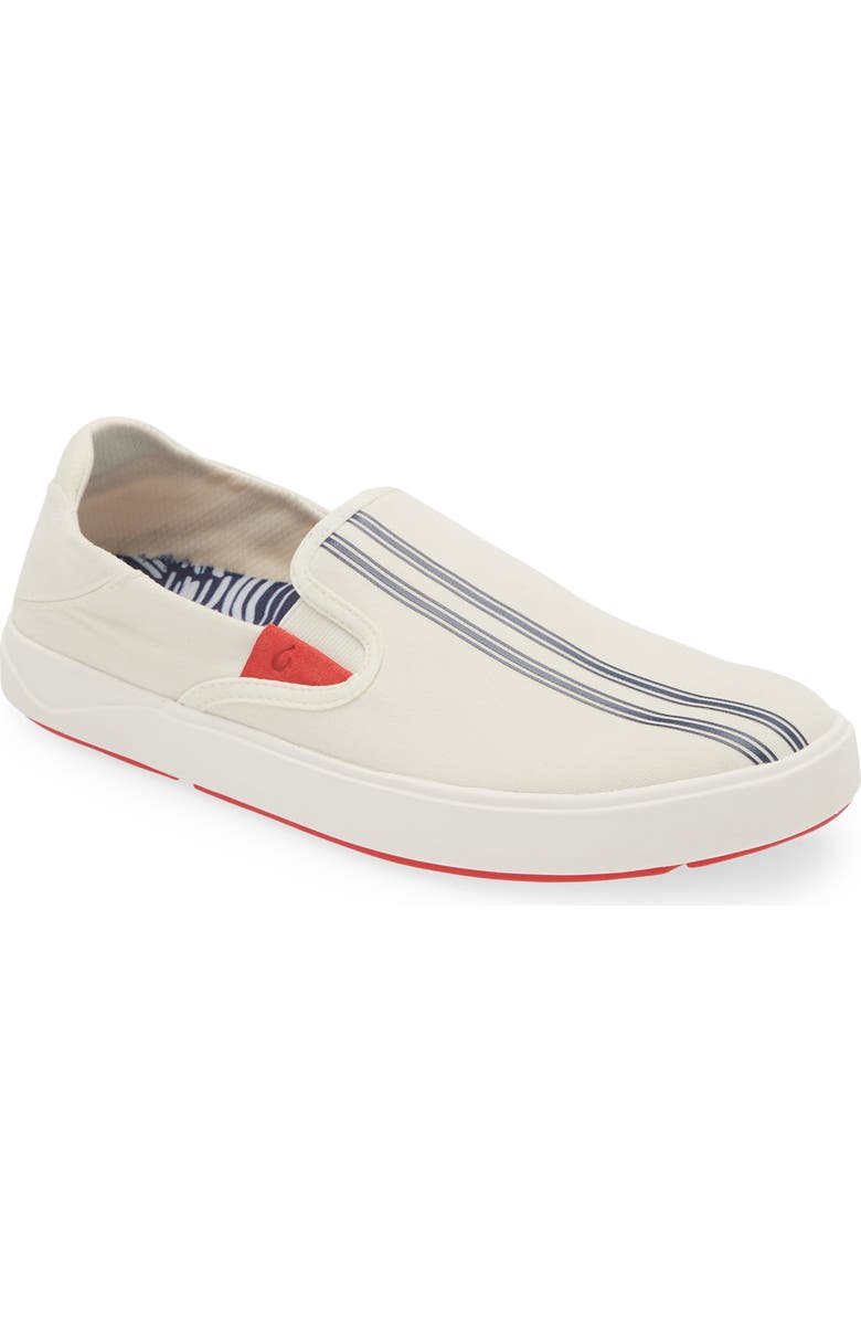 OluKai Lae'ahi Slip-On Sneaker, Main, color, Off White / Stripe