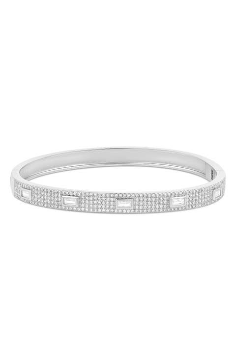 Baguette and Pavé Bangle