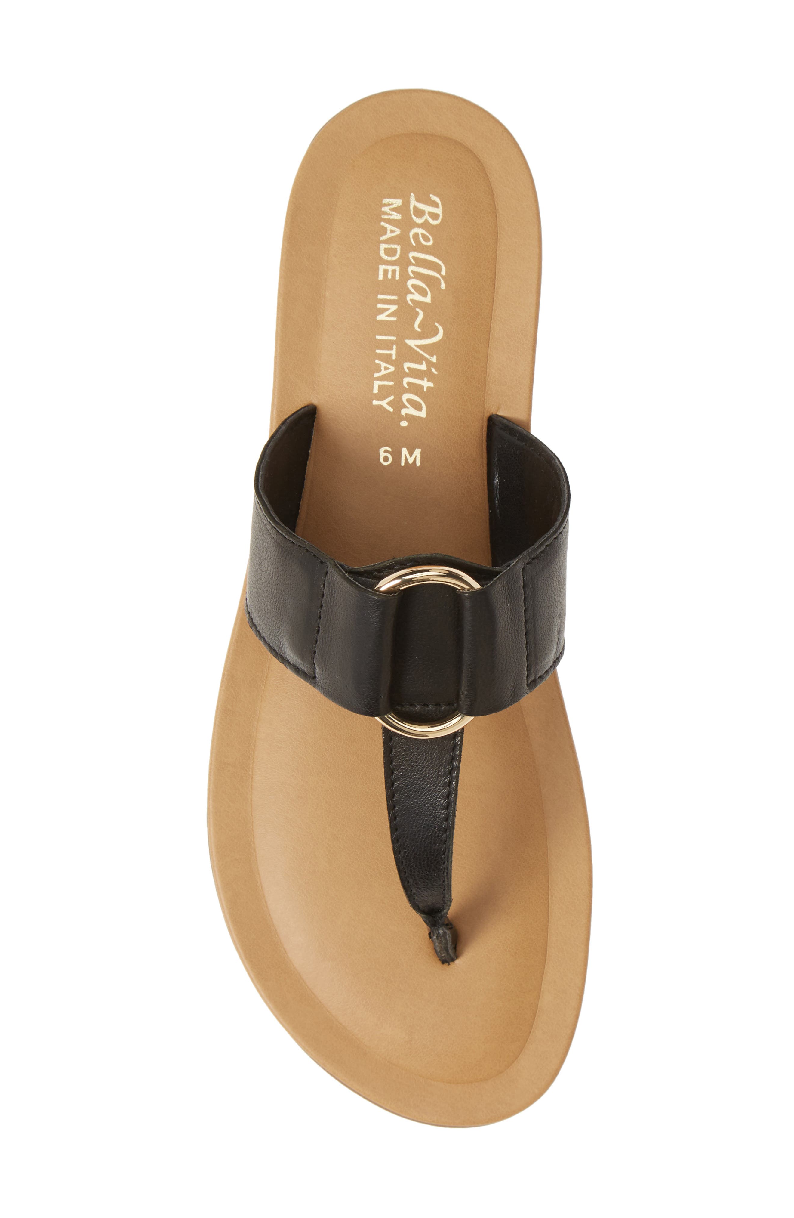 Italy Flip Flop, Alternate, color, BLACK NAPPA LEATHER