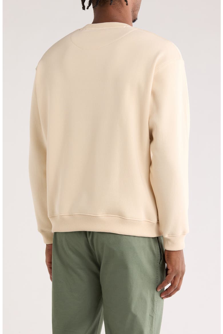 New York Fleece Graphic Sweatshirt, Alternate, color, BEIGE/ BLACK