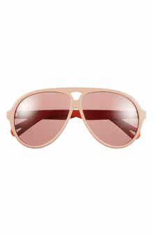Chloé 61mm Aviator Sunglasses
