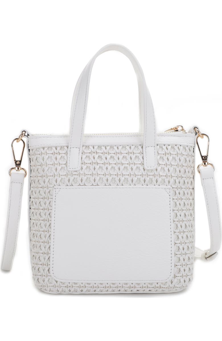 Mali + Lili Mia Mini Woven Vegan Leather Crossbody Tote, Alternate, color,