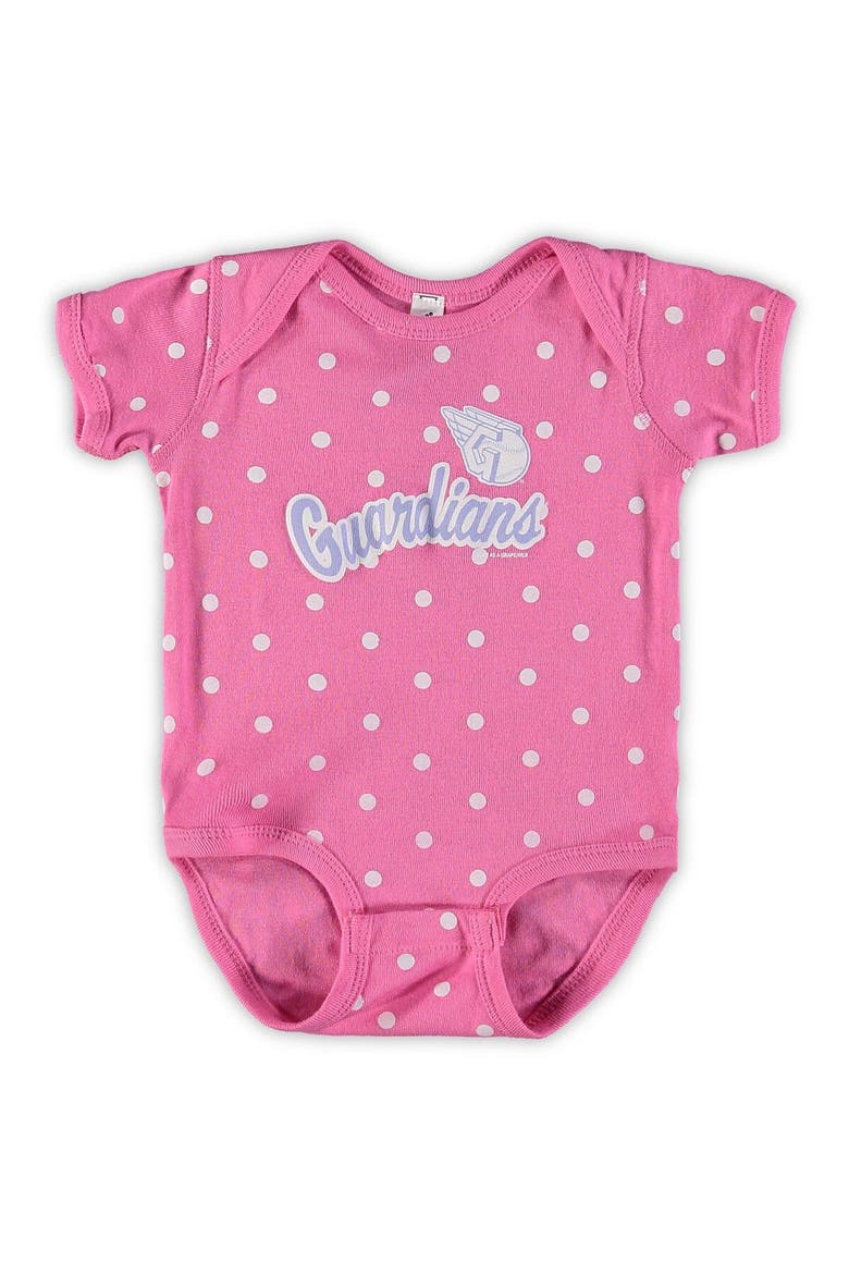 Infant Soft as a Grape Pink/Purple Cleveland Guardians 3-Pack Rookie Bodysuit Set, Alternate, color, Pink