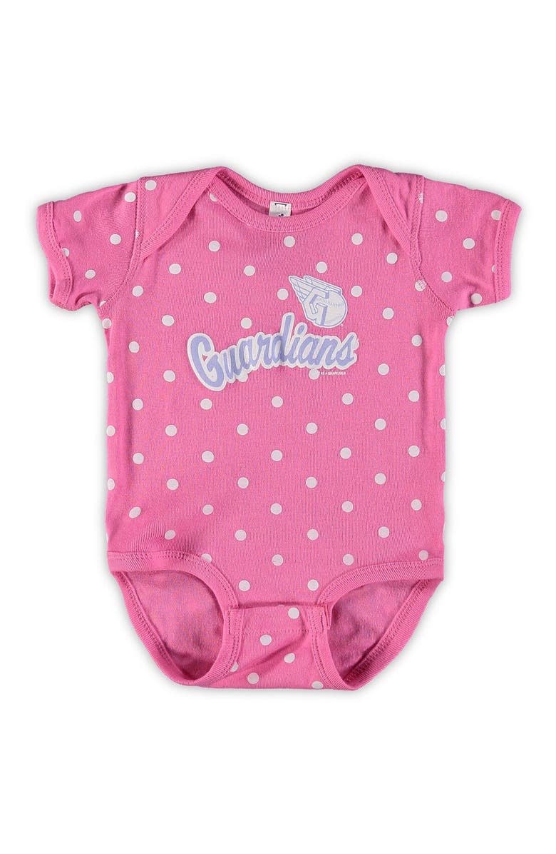 SOFT AS A GRAPE Infant Soft as a Grape Pink/Purple Cleveland Guardians 3-Pack Rookie Bodysuit Set, Alternate, color, Pink