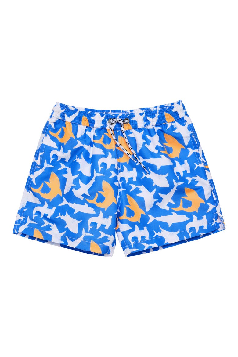 Kids' Shark Squad Swim Trunks, Main, color, BLUE