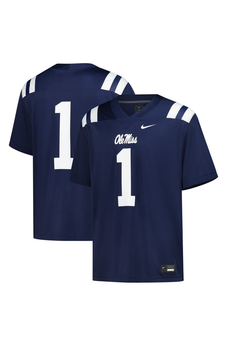 Nike Men's Nike #1 Navy Ole Miss Rebels Untouchable Football Jersey, Main, color, Navy