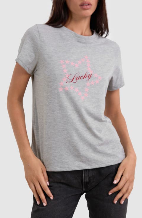 Saki Lucky Star Cotton Graphic T-Shirt