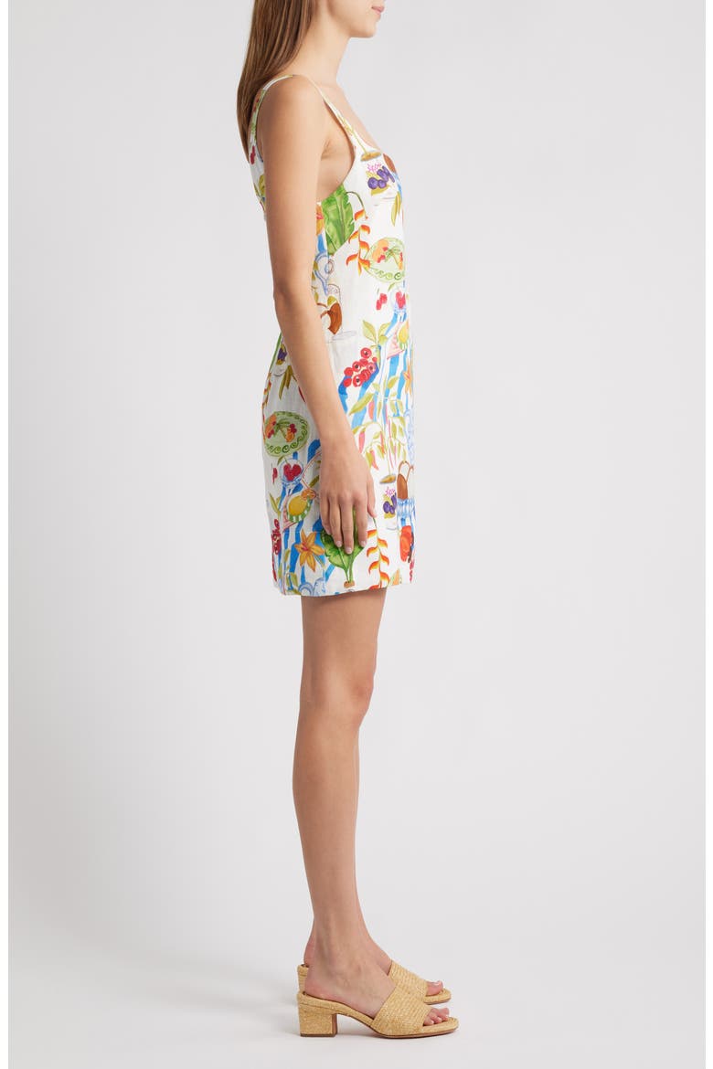 Fresh Table Linen Minidress, Alternate, color, WHITE MULTI PRINT