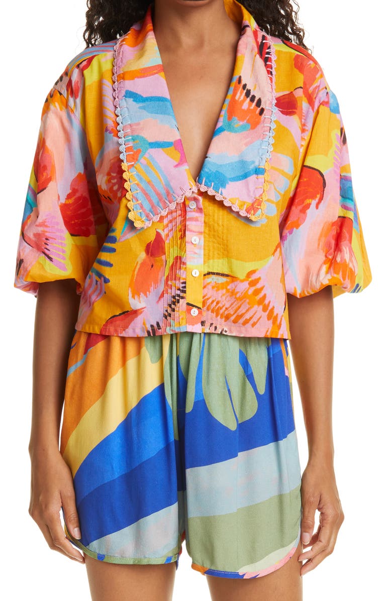 FARM Rio Women's Macaw Crop Blouse, Main, color,